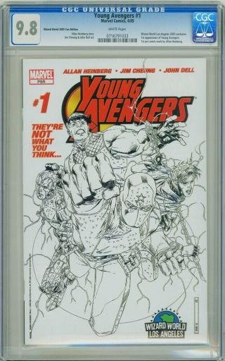 Young Avengers 1 Cgc 9.  8 Nm/mt Wizard World 2005 Variant 1st App Kate Bishop