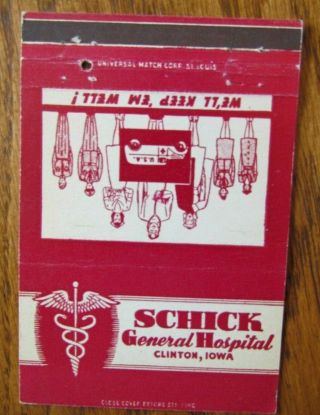 U.  S.  Military Hospital: Schick General Hospital (clinton,  Iowa) (post Card) - G14