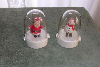 2008 Hall Mark Happy Tappers Santa And Snow Man - - Musical - Animated