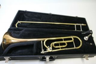Vintage King 608 Trombone W/ Hard Shell Case & Kanstul 6 - 1/2al Mouth Piece