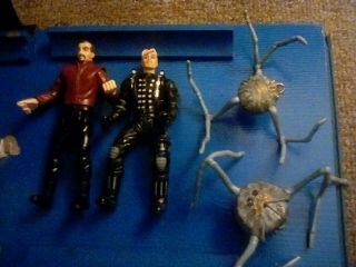 Lost In Space Action Figures.  Dr.  Smith.  John Roinson.  2 Alien Spiders.  1997