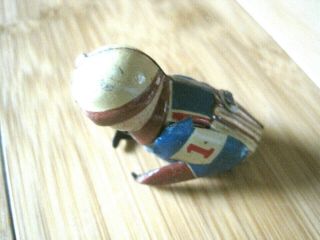 Vintage Old Tin Toy Jockey Racecar Driver Motorcycle Stuntman Part