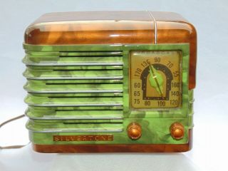 Vintage Silvertone Bakelite Tube Radio With Swrilrd Catalin Colors