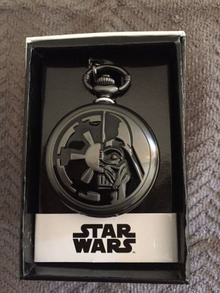 Licensed Accutime Disney Star Wars Darth Vader Lucas Film Pocket Watch