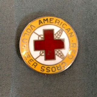 Vintage American Red Cross Volunteer Service Corps Staff Aide Pin 1923 - 1946 Arc