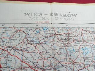 Cold War Period Raf Bemberg Silk Escape And Evasion Map Of Central Europe 1953