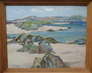 Mystery Canada Group Of Seven Vintage Coastal Oil Painting A.  Y.  Jackson Homage