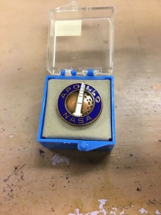 Vintage Apollo Nasa Space Race Crest Craft Enameled Pin