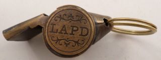 Lapd Los Angeles Police Department Solid Brass Key Ring Chain Fob A - 38