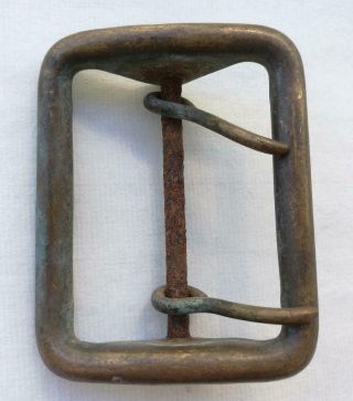 Korean War 1950s Military Belt Buckle Double Prong Open Claw Brass & Steel