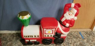 Vintage Santa Train Car Empire 1972 Christmas Lighted Rr Blow Mold Blowmold