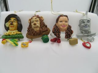 Kurt Adler Set Of 4 Wizard Of Oz Ornaments - Dorothy,  Scarecrow,  Tin Man & Lion