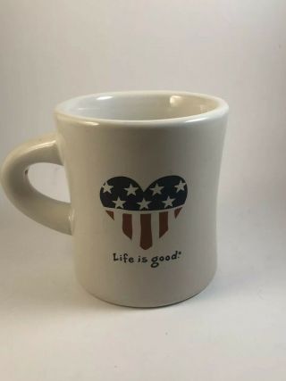 Life Is Good Home Mug ‘do What You Like.  Like What You Do.  ’ Heart Flag