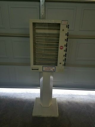 Vintage Lil Medic Vending Machine 8 Column With Stand Medicine Coin Operated.