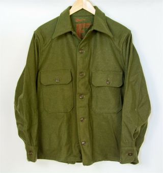 1950s Vintage Us Military Wool Field Shirt,  1952,  Korean War Era