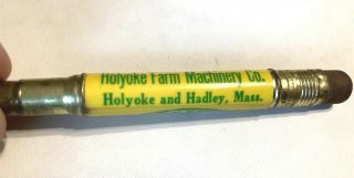 John Deere Bullet Pencil Vintage Holyoke Farm Machinery Hadley,  Mass Advertising 3