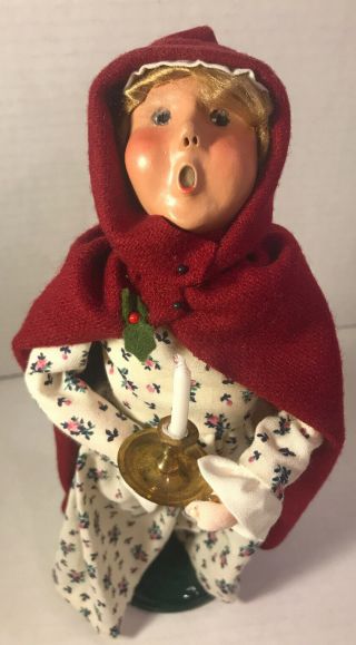 Byers’ Choice Carolers Historical Williamsburg Colonial Girl W Candle Christmas
