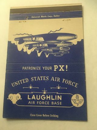 Vintage Matchbook Cover Matchcover Us Military Air Force Base Laughlin Nv