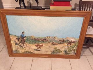 " Surgery At High Noon " Western Cowboy Calf Roping Horseback Painting Selby Grout