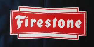 Firestone Tires Advertising Metal Sign Bow Tie Type From Tire Racks