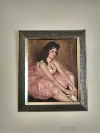 Pal Fried " Balerina " Oil On Canvas Big Painting W Certificate Appraisal