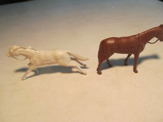 2 vintage Marx Wagon Train/Custer/Fort Apache Indian ponies 2