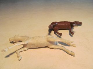 2 vintage Marx Wagon Train/Custer/Fort Apache Indian ponies 3