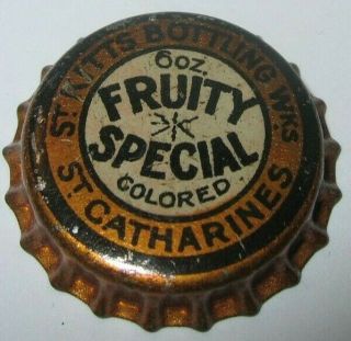 Fruity Special Soda Bottle Cap; St.  Catharines,  Ontario,  Canada; Cork