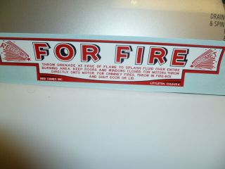 Decal/sticker For The Red Ball Fire Extinguisher Grenade Storage Box