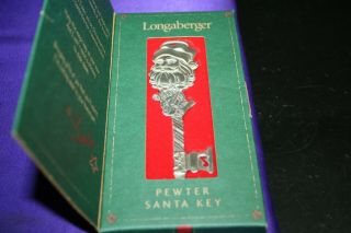 Longaberger Pewter Santa Key 2003 Nob