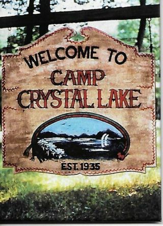 Friday The 13th Movie Camp Crystal Lake Sign Refrigerator Magnet