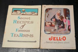 Vtg Recipe Booklets Secret Recipes Of Famous Tea Rooms & Jello America 