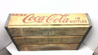 Vintage Coca Cola Coke Wooden Soda Bottle Case Crate Box Santa Barbara