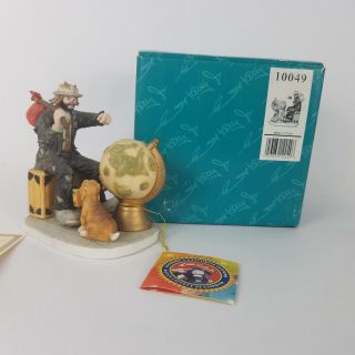 Vintage Emmett Kelly Jr World Traveler Clown Hobo 1310 Figurine 1992 Box) E