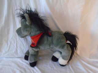 Legendary Wells Fargo Bank Prince Gray White Horse Pony Stuffed Plush Toy 12 "