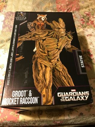 Marvel Guardians Of The Galaxy Rocket Raccoon & Groot 21 - Inch Statue
