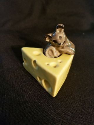 Vintage Mouse And Cheese Salt And Pepper Shakers