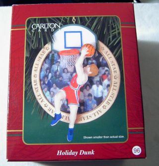1999 Carlton Cards Holiday Dunk Christmas Ornament All Star Basketball Player