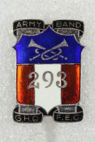 U.  S.  Army Di Pin: 293rd Army Band,  Ghq Far East Command - S/b,  Japanese Made
