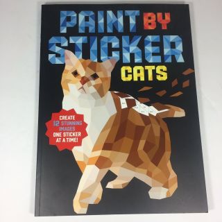 Paint By Sticker Cats Book Craft Art Painting 12 Images