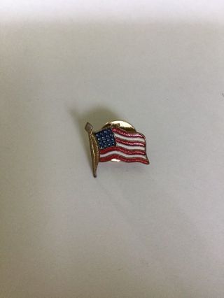 Vintage U.  S.  American Flag Lapel Pin Hat Tie Tack