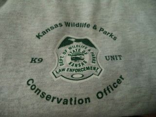 Kansas Game Warden Conservation Officer K9 Unit T - Shirt,  Xl