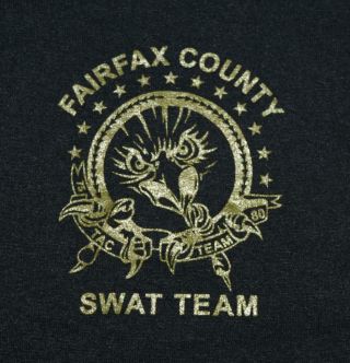 Fairfax County Virginia Police Department Swat Team Unit Ls Shirt - Xl