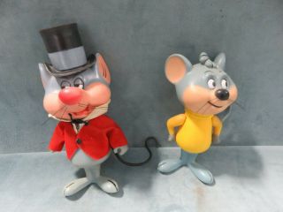 Vintage 1970 Merlin The Magic Mouse & Second Banana Figures - Looney Tunes Dakin
