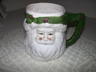 Vintage Old World Santa Claus Christmas Ceramic Cup Mug 10 Oz.