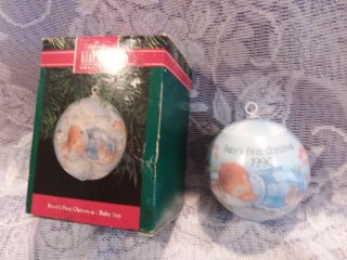 Hallmark Keepsake Ornament,  Babys First Christmas,  Boy,  1990