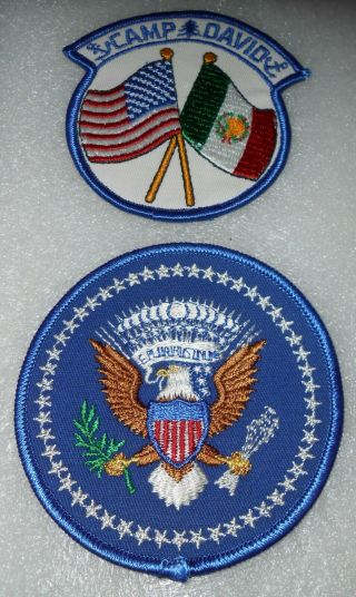Vintage Camp David Mexico Usa Flag Patch Presidential Seal Patch