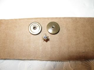 Vintage 10k Gold Mason Blue Lodge Tiny Lapel Pin - - Screw - Back - - Masonic