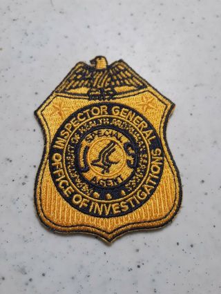 Office Of Health Human Services Inspector General Washington Police Badge Patch