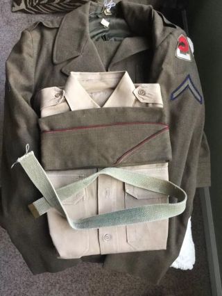Us 2 Nd Infantry Army Ike Jacket Pants Cap Shirt